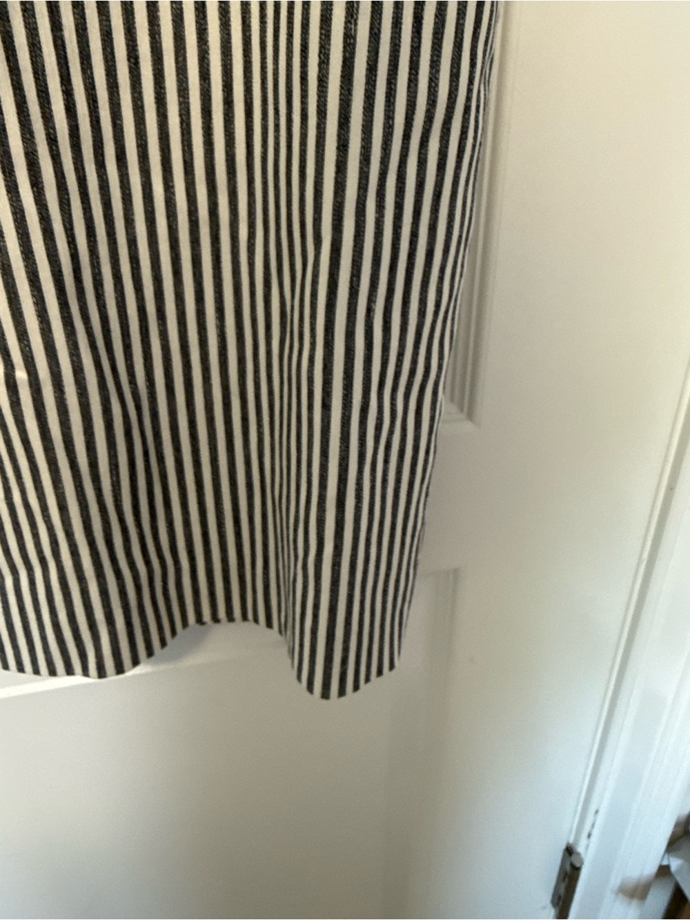 MaxMara Caraffa Striped Cotton and Linen Blend Dress 2 - Picture 6 of 10